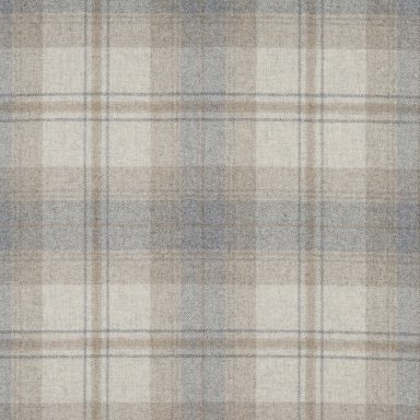 Kariertes Muster in sanften Beige- und Grautönen.