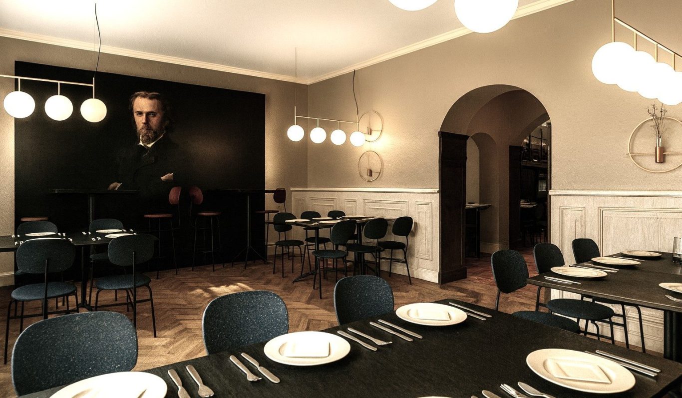 Helles Wohnzimmer mit großen Fenstern, moderner Möbelgestaltung und Blick auf den Garten.